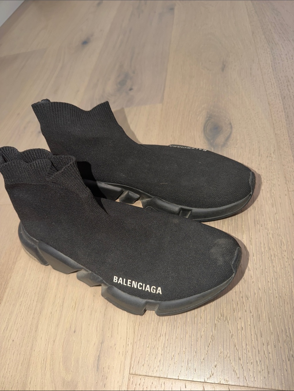 Balenciaga Black Sock-Style Men's Slip-On Sneakers